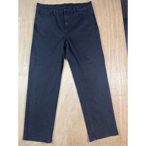 Calvin Klein Jeans Women's Black Denim Straight Leg High Rise Pants Size 14